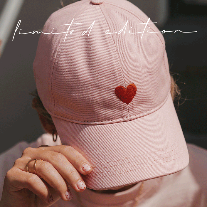 Limitierte Cap Herz rosa