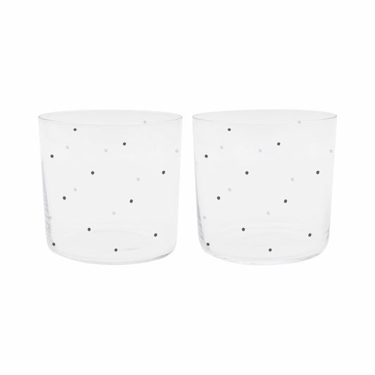 Bicchiere da bere set da 2 con punti neri