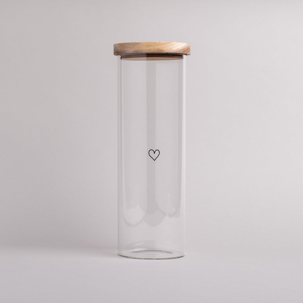 Vorratsglas Herz schwarz 31 cm | Eulenschnitt 