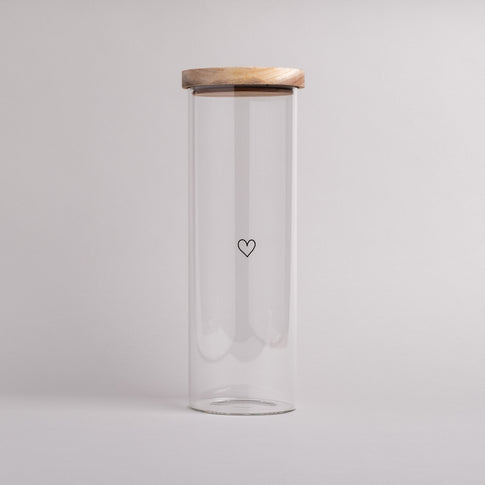 Vorratsglas Herz schwarz 31 cm | Eulenschnitt 