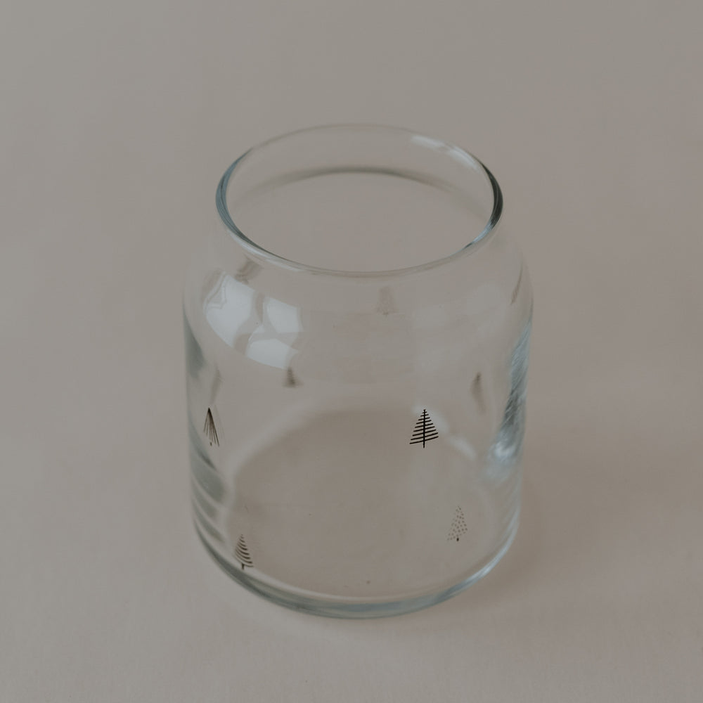 Vase aus Glas klein Tannen