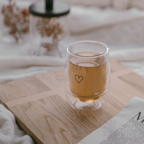 Double-walled glass 300ml heart