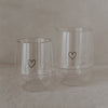 Verre double paroi 300ml cœur