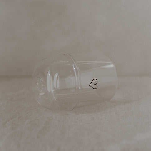 Verre double paroi 300ml cœur