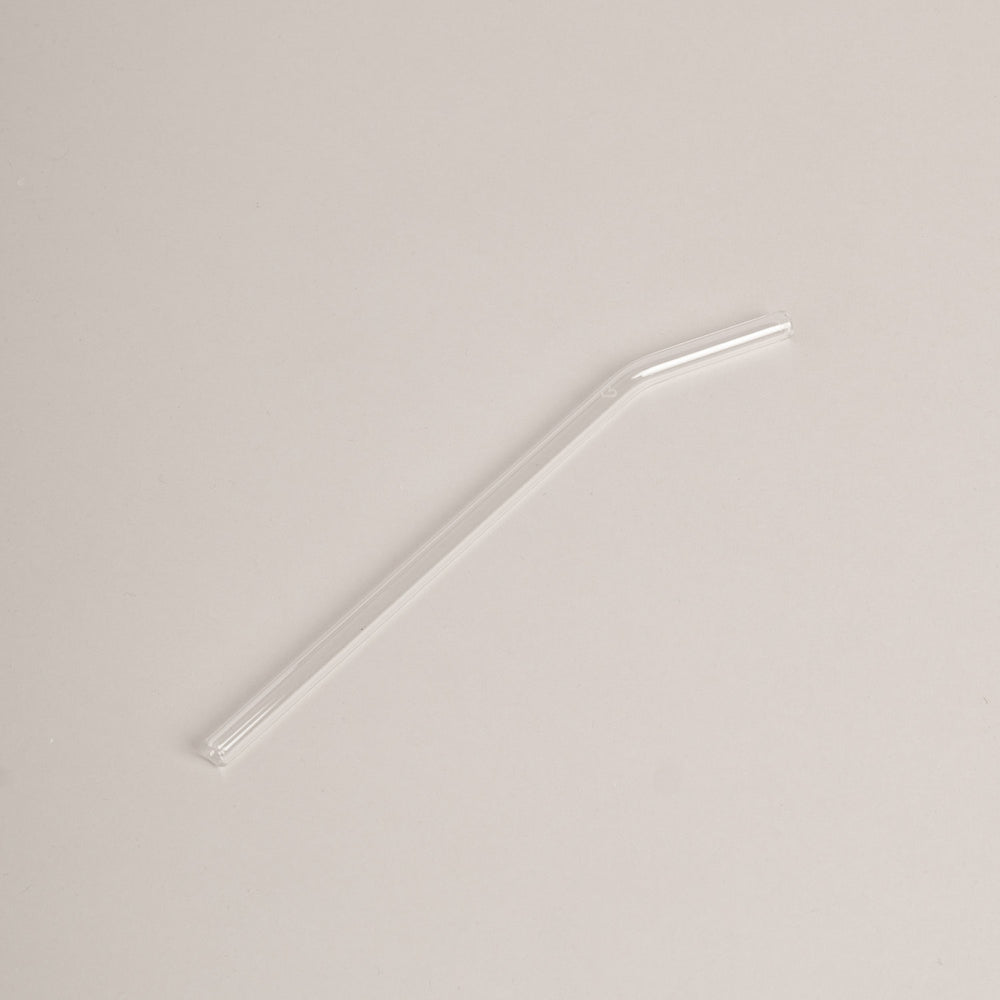 Strohhalme gebogen Herz transparent aus Glas im 4er Set