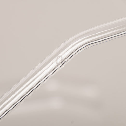 Strohhalme gebogen Herz transparent aus Glas im 4er Set