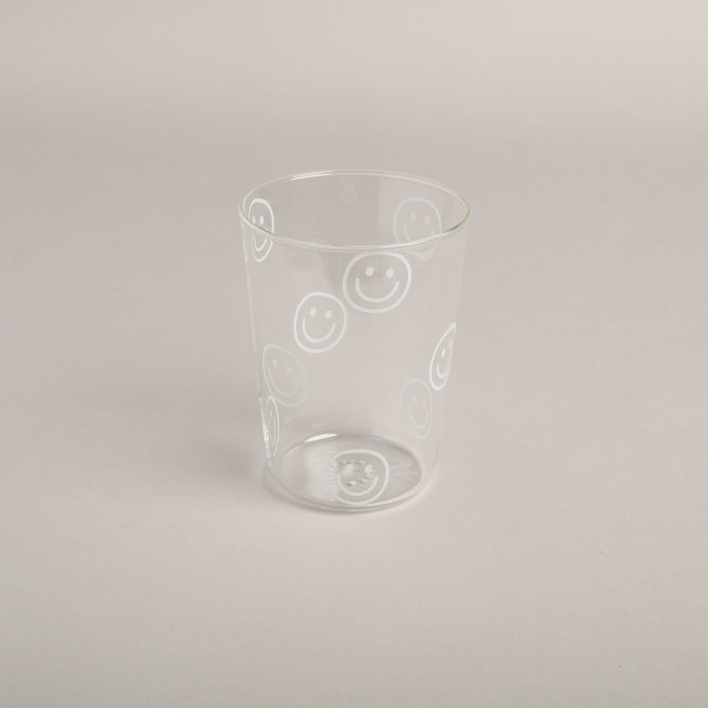 Trinkglas Smileys weiß | Eulenschnitt 