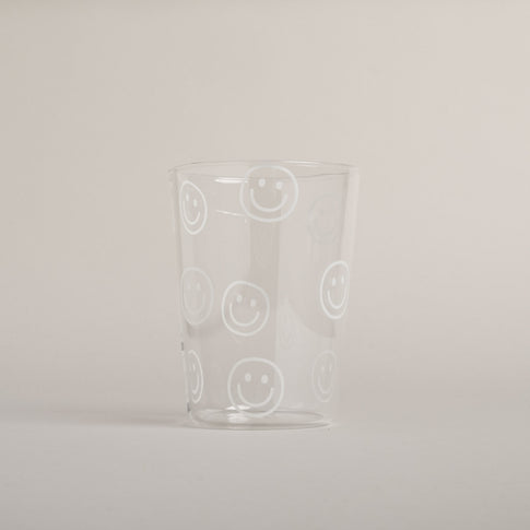 Trinkglas Smileys weiß | Eulenschnitt 