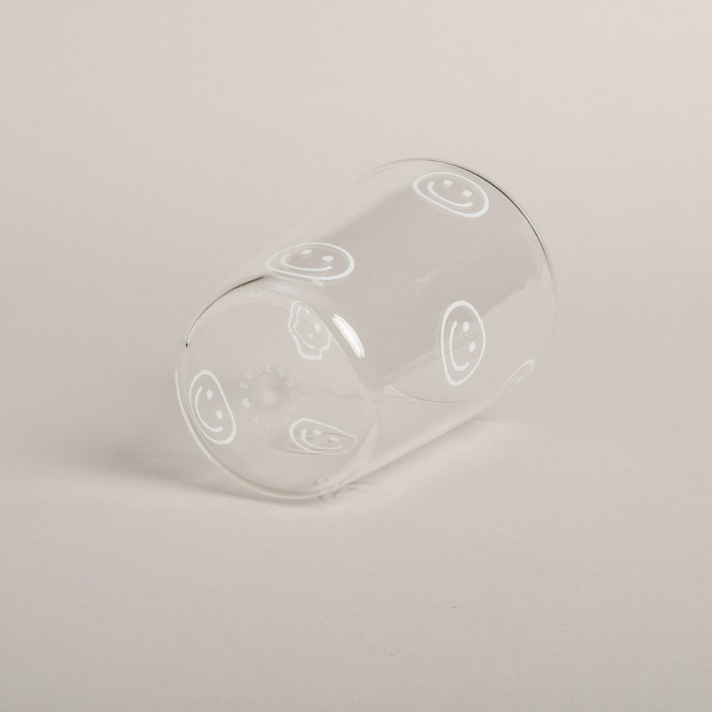 Trinkglas Smileys weiß | Eulenschnitt 
