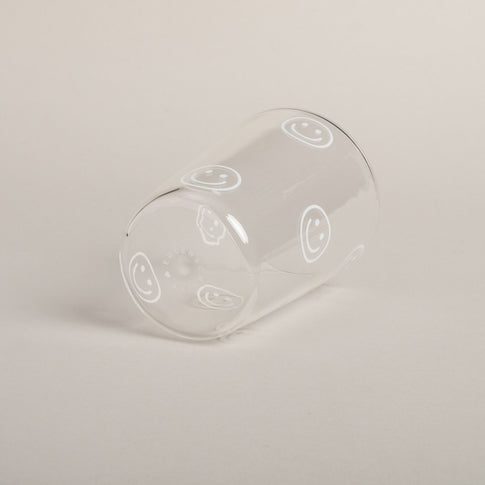 Trinkglas Smileys weiß | Eulenschnitt 