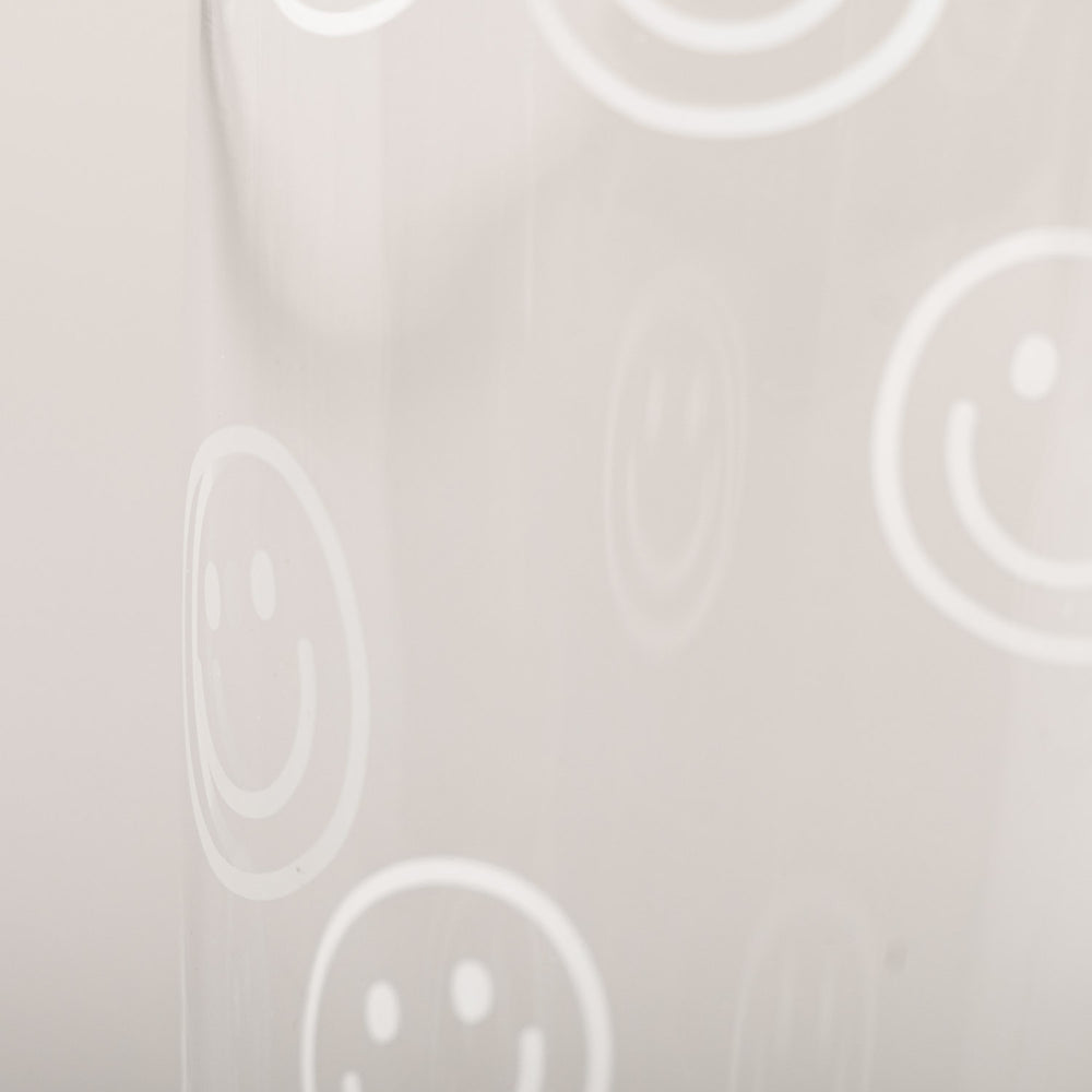 Trinkglas Smileys weiß | Eulenschnitt 