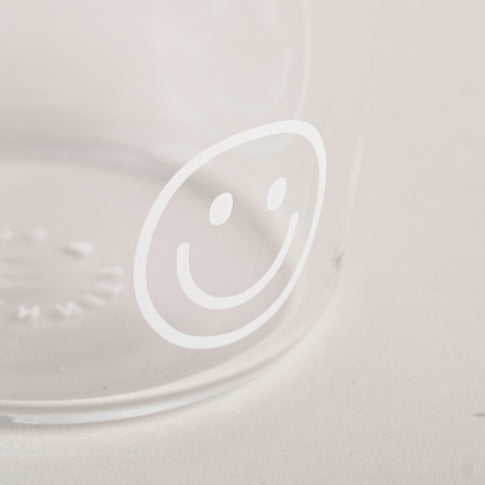 Trinkglas Smileys weiß | Eulenschnitt 
