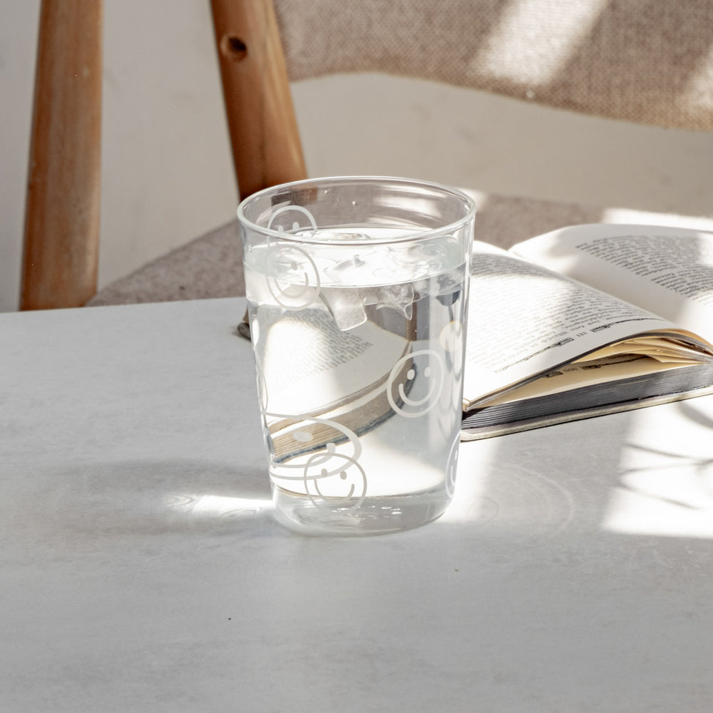 Trinkglas Smileys weiß | Eulenschnitt 