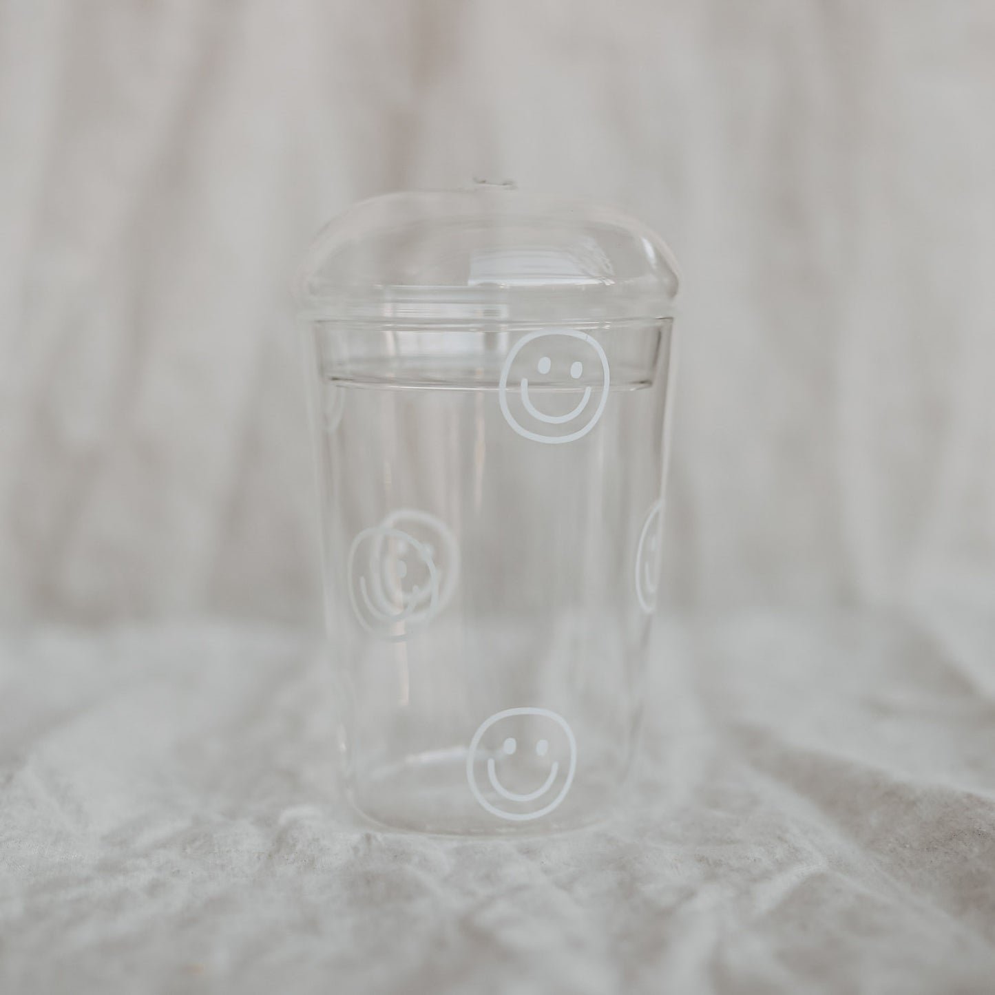Trinkglas Smileys weiß | Eulenschnitt 