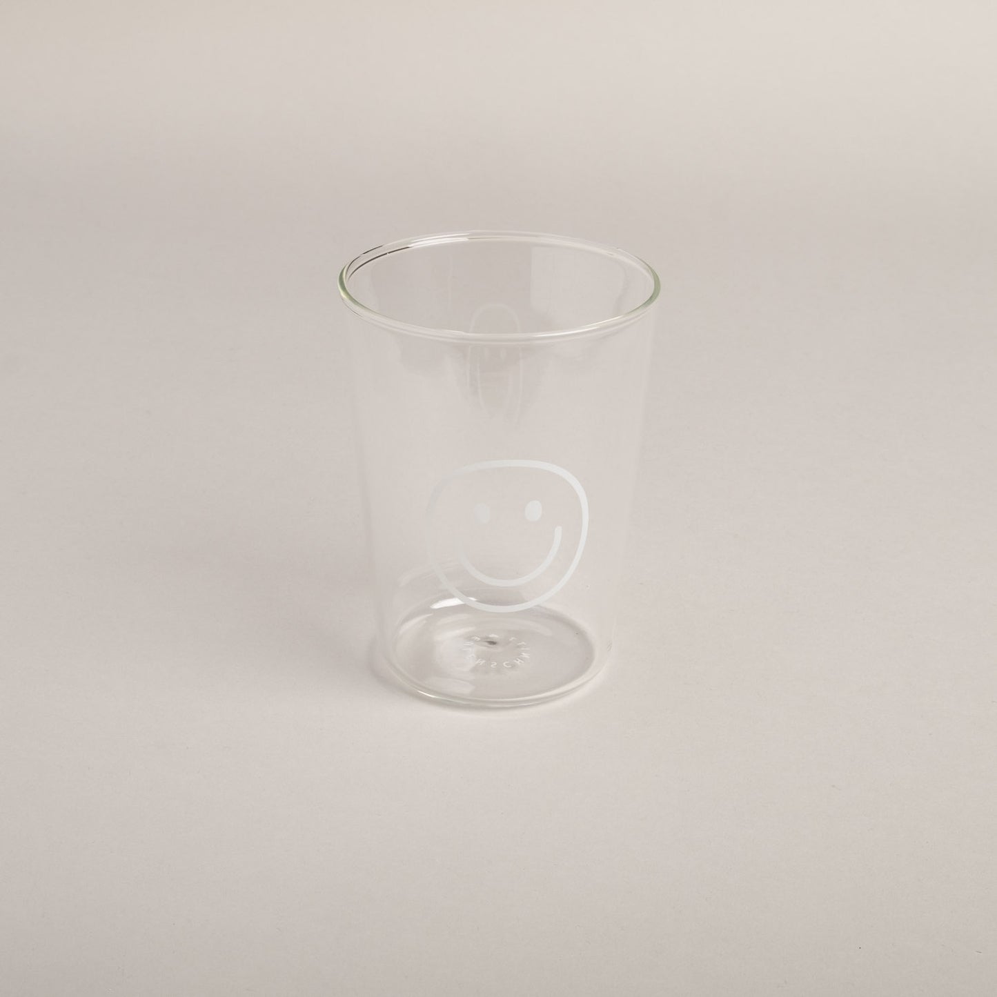 Trinkglas Smiley weiß | Eulenschnitt 