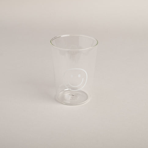 Trinkglas Smiley weiß | Eulenschnitt 
