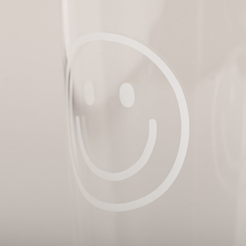 Trinkglas Smiley weiß | Eulenschnitt 