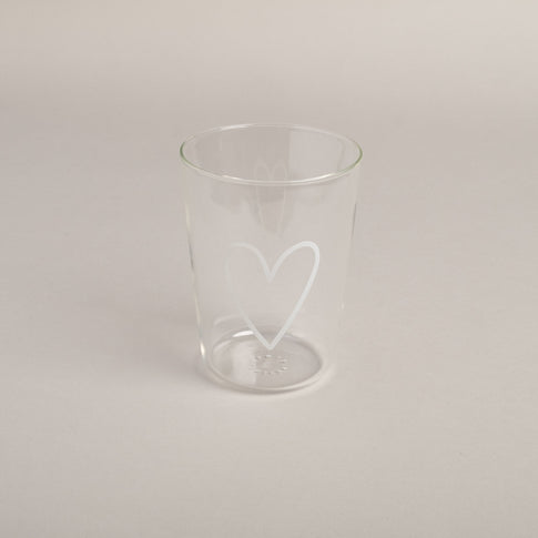 Trinkglas Herz weiß | Eulenschnitt 