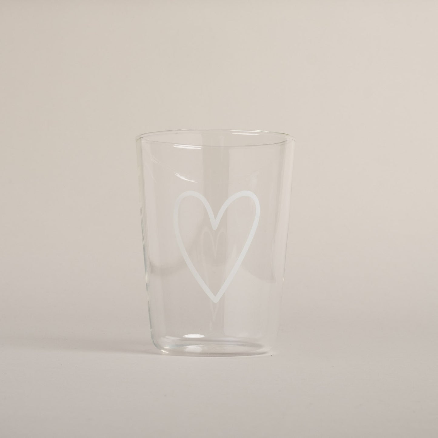 Trinkglas Herz weiß | Eulenschnitt 