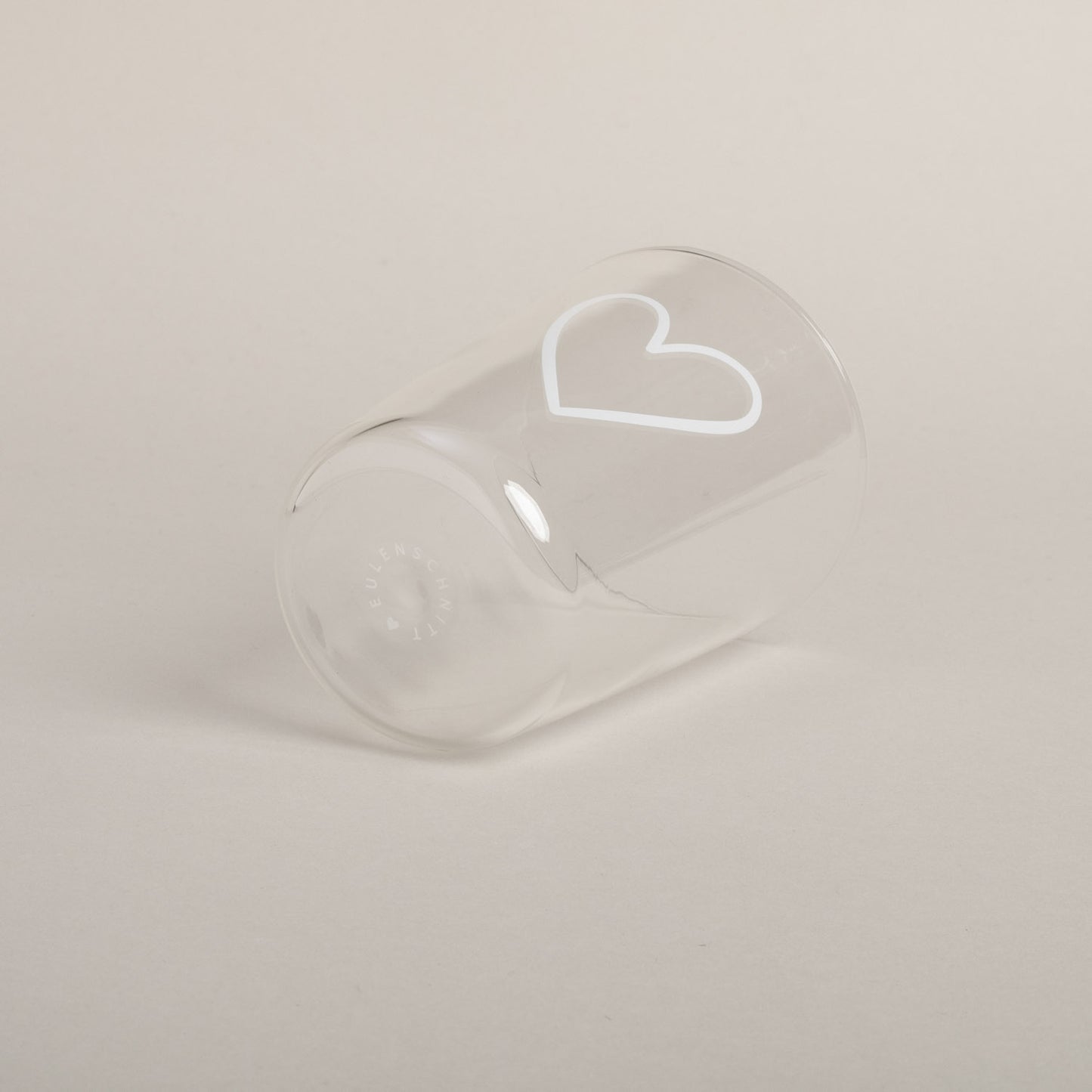 Trinkglas Herz weiß | Eulenschnitt 
