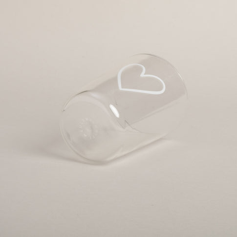 Trinkglas Herz weiß | Eulenschnitt 