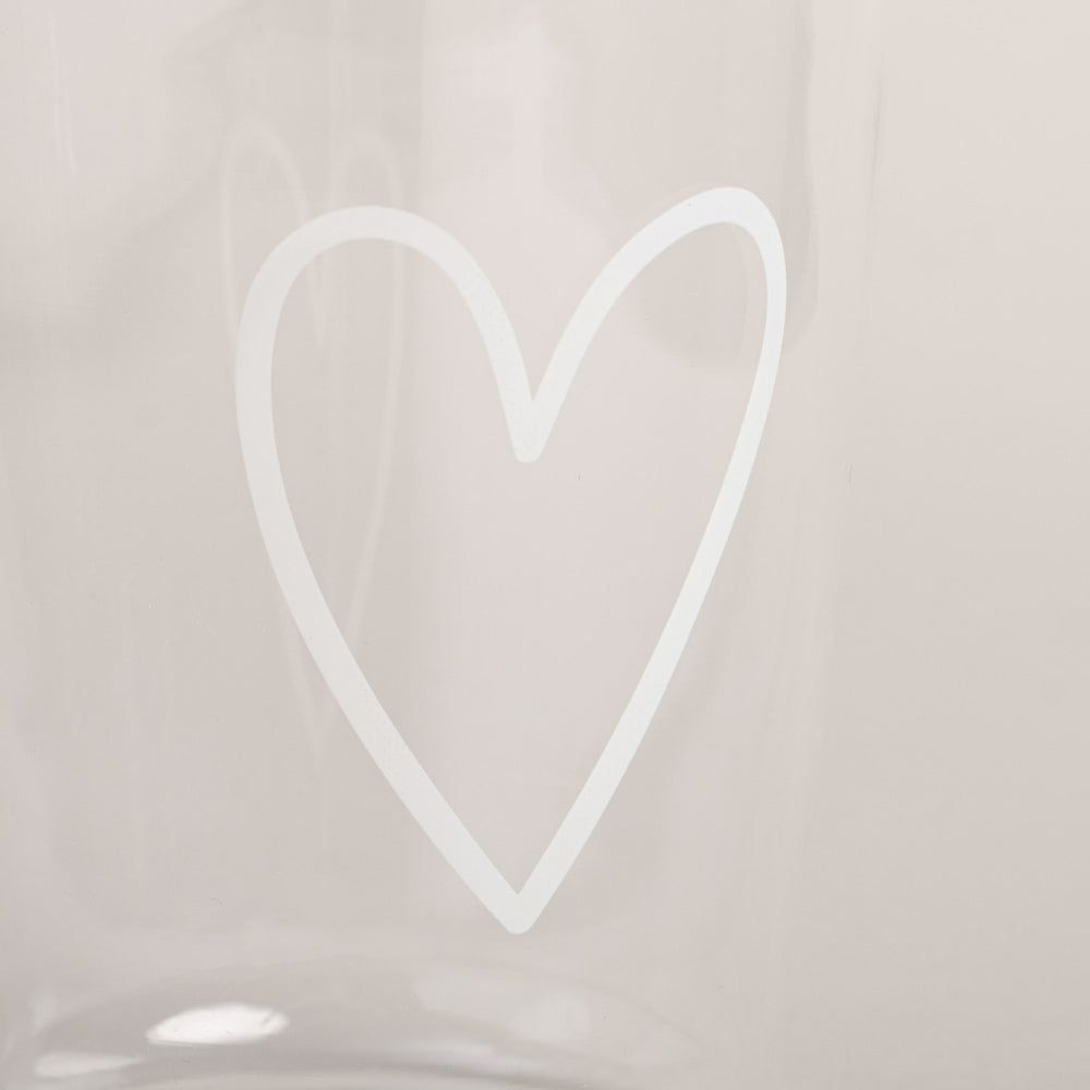 Trinkglas Herz weiß | Eulenschnitt 