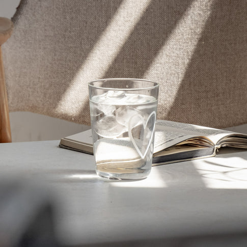 Trinkglas Herz weiß | Eulenschnitt 