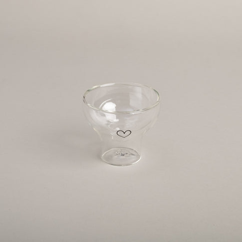 Verre à double paroi en forme de cœur 100ml