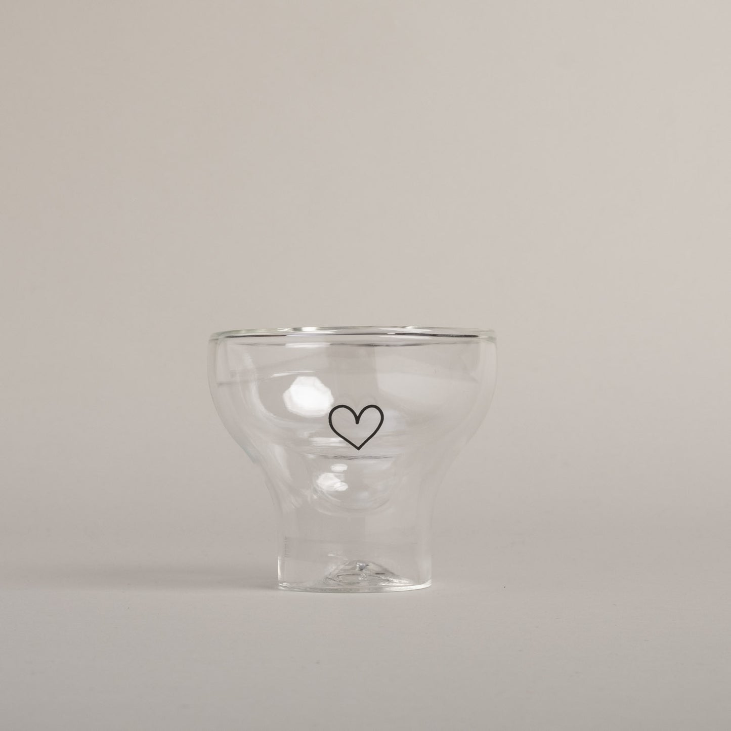 Verre à double paroi en forme de cœur 100ml