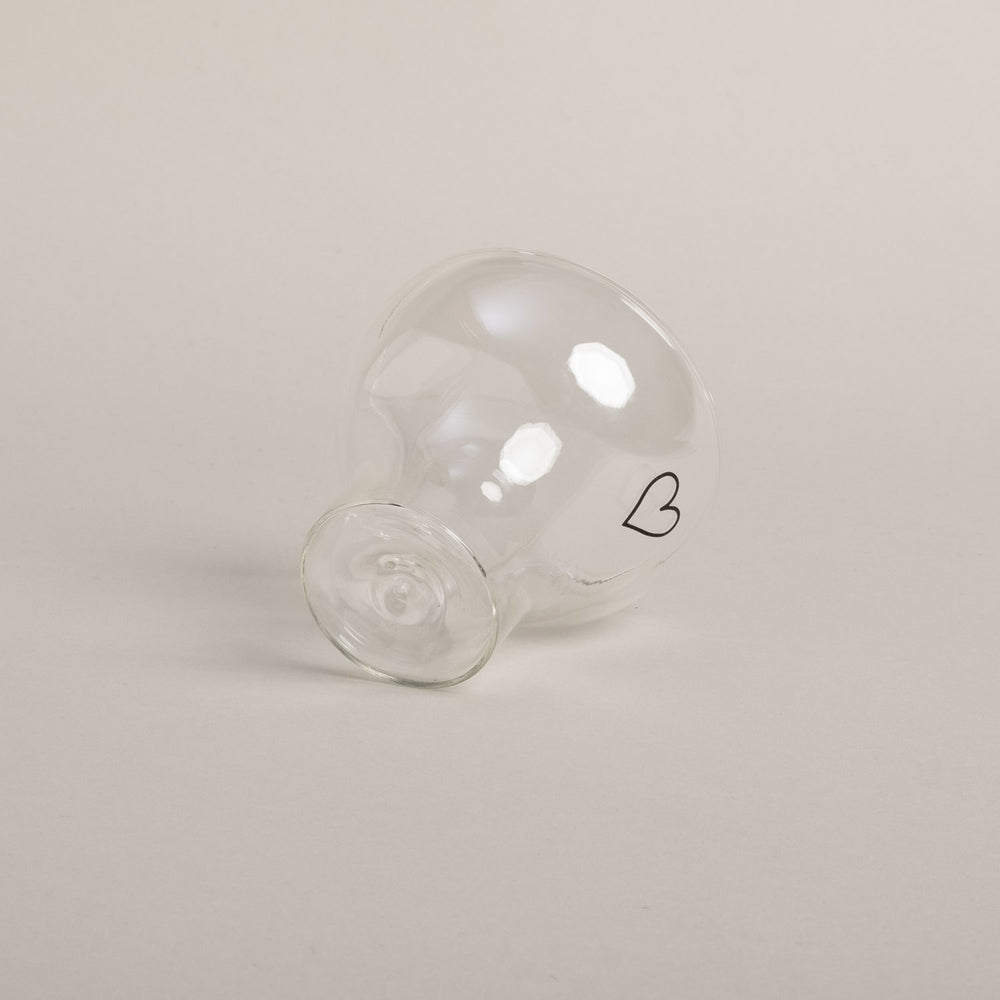 Verre à double paroi en forme de cœur 100ml