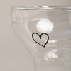 Verre à double paroi en forme de cœur 100ml