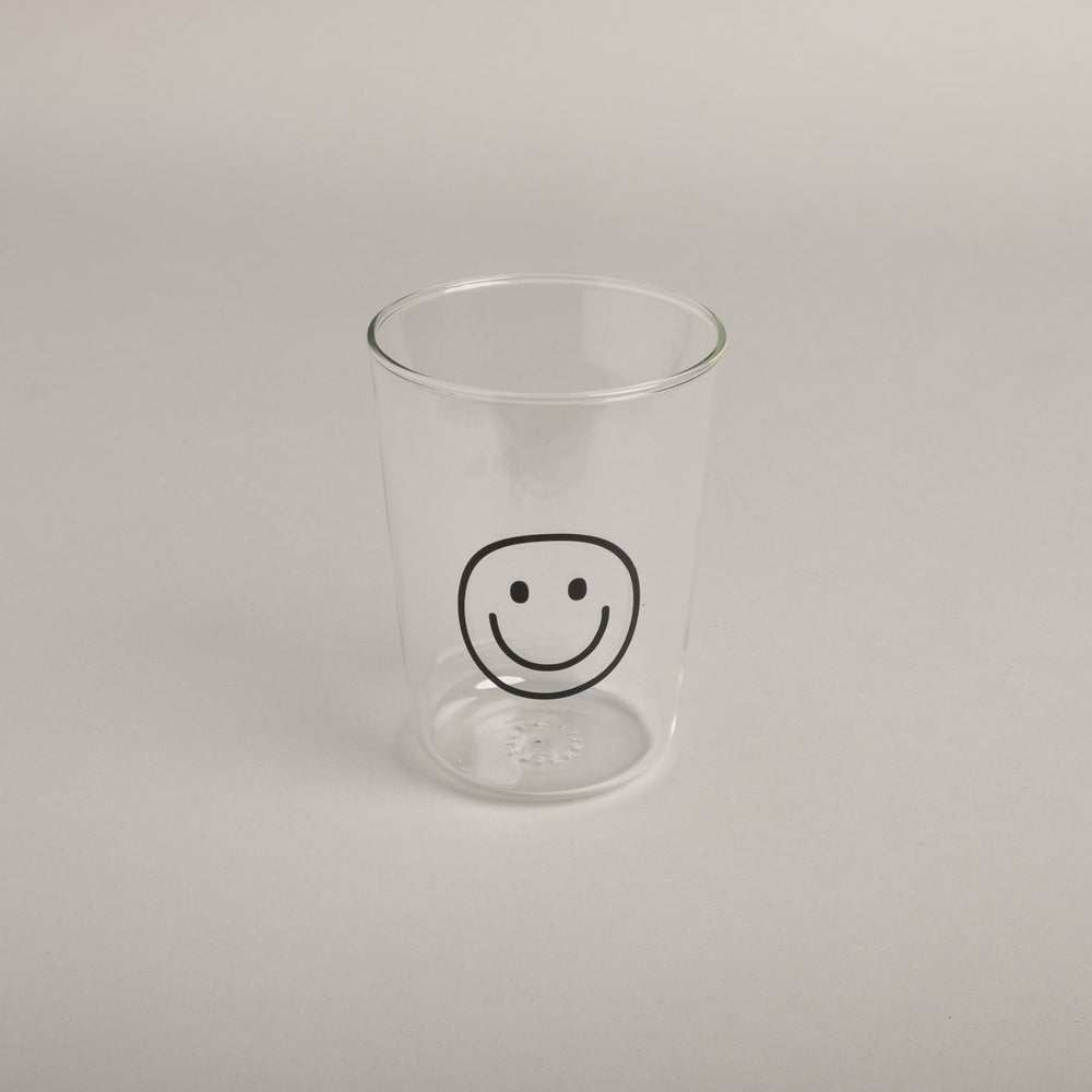 Trinkglas Smiley schwarz | Eulenschnitt 
