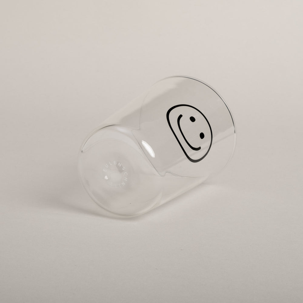 Trinkglas Smiley schwarz | Eulenschnitt 