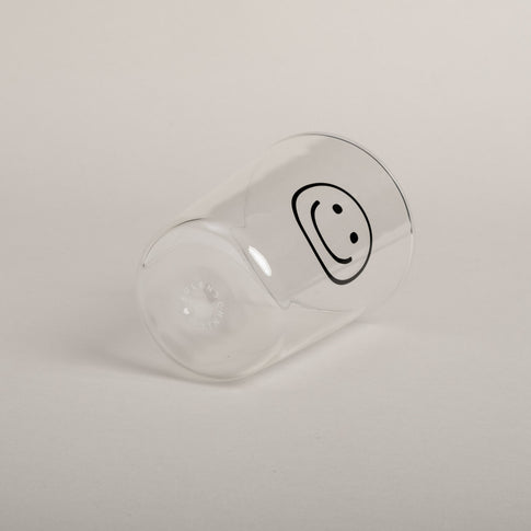 Trinkglas Smiley schwarz | Eulenschnitt 