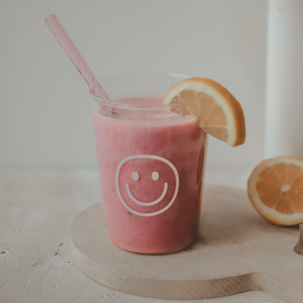 Strohhalme gedreht aus Glas 20cm Rosa im 4er Set