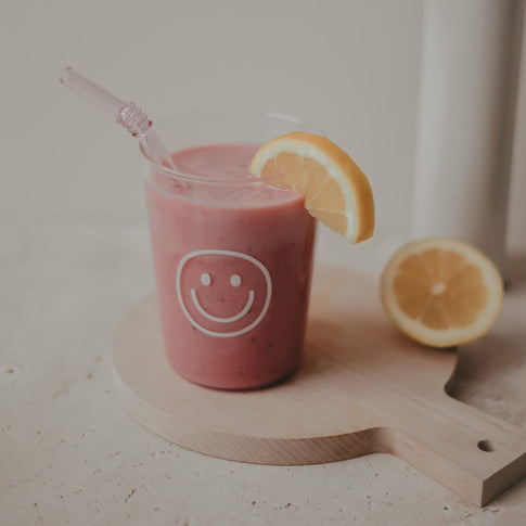 Strohhalme geknickt aus Glas 20cm Rosa im 4er Set | Eulenschnitt 