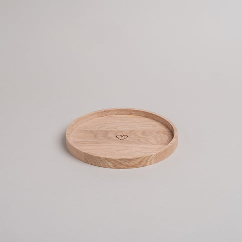 Mini Tablett rund Herz | Eulenschnitt 