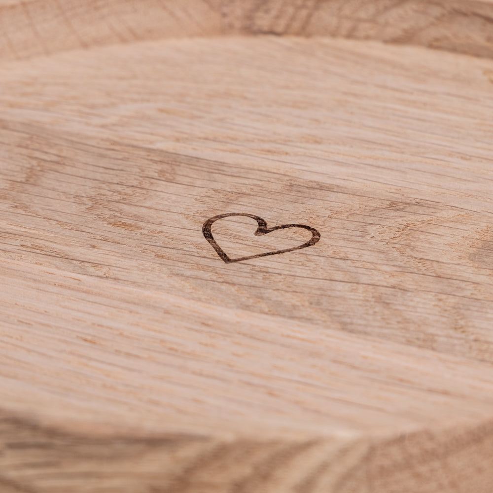 Mini Tablett rund Herz | Eulenschnitt 