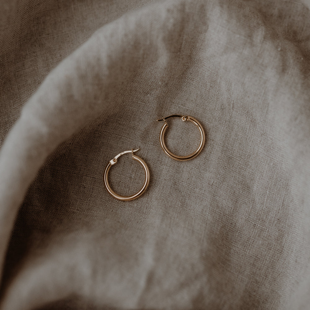 Creole Nele Gold 2 cm | Eulenschnitt 