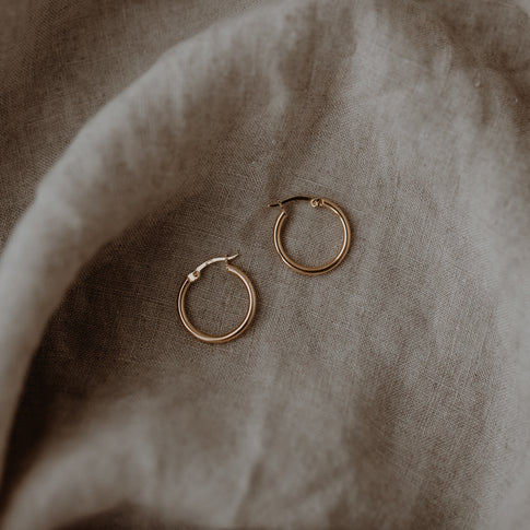 Creole Nele Gold 2 cm | Eulenschnitt 