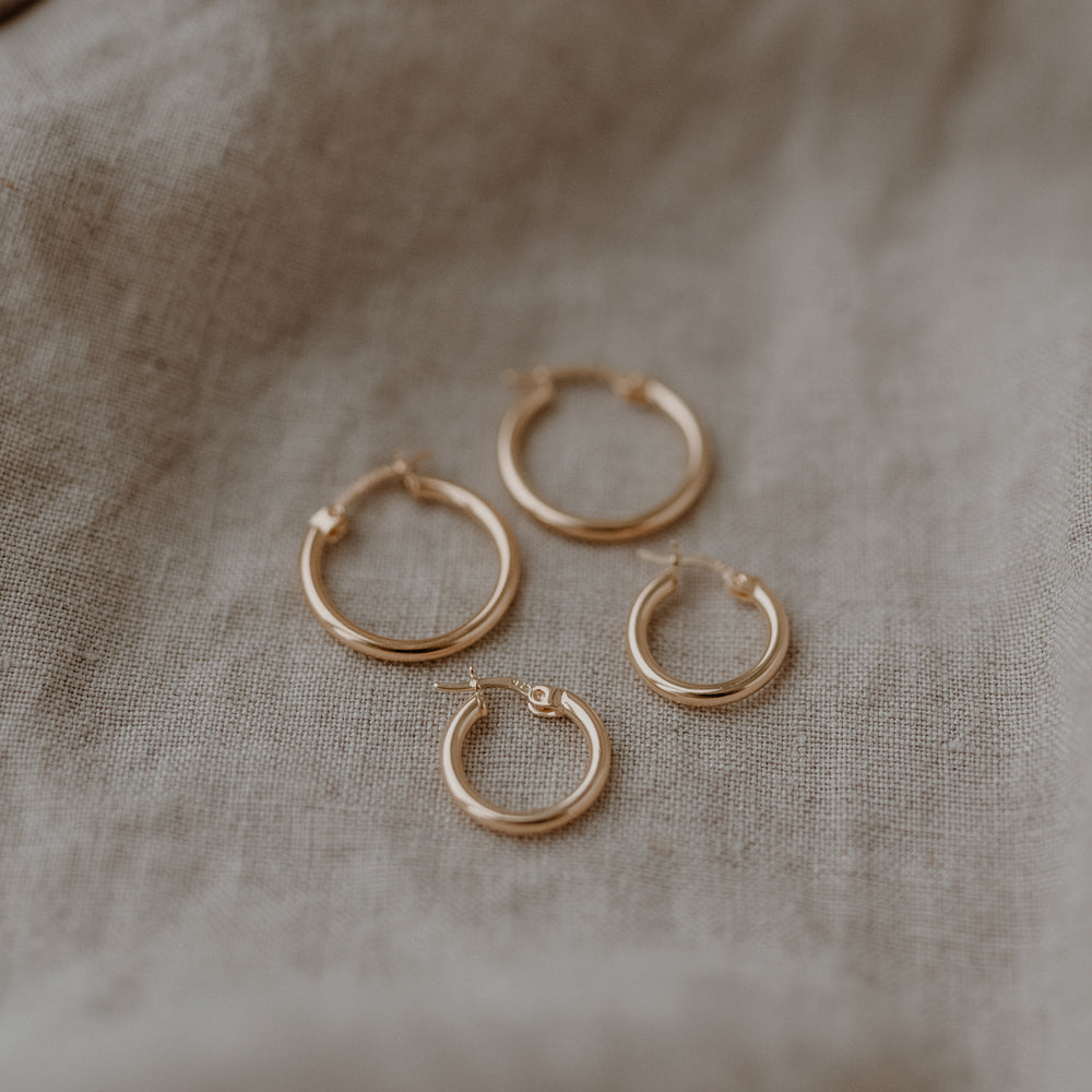 Creole Nele Gold 2 cm | Eulenschnitt 