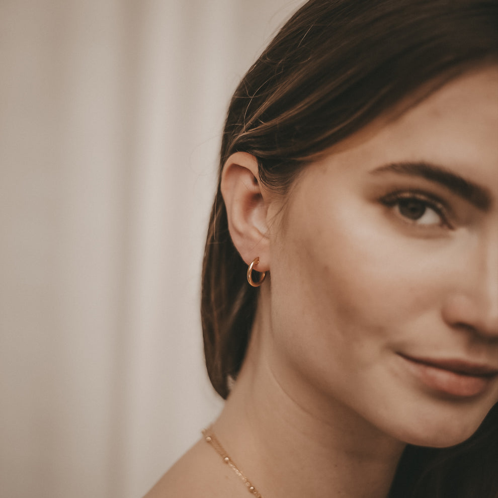 Creole Nele Gold 1,4 cm | Eulenschnitt 