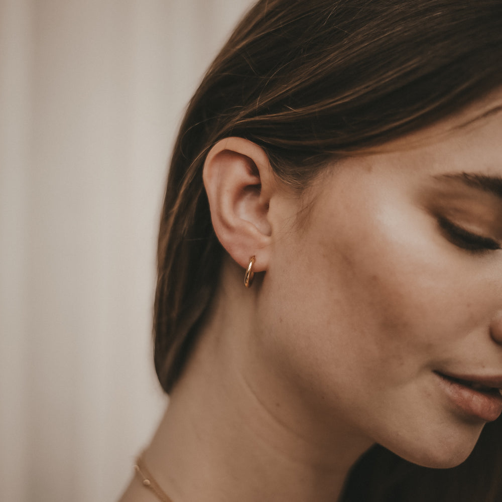 Creole Nele Gold 1,4 cm | Eulenschnitt 