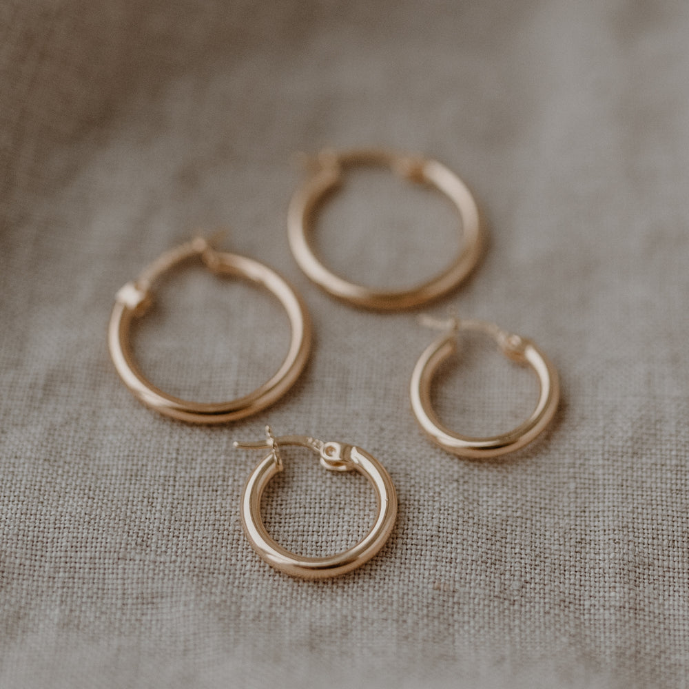 Creole Nele Gold 1,4 cm | Eulenschnitt 