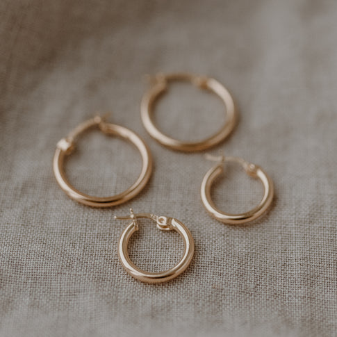 Creole Nele Gold 1,4 cm | Eulenschnitt 