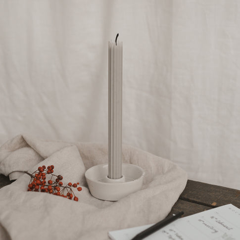 Stabkerzen grau im 4er Set | Eulenschnitt 