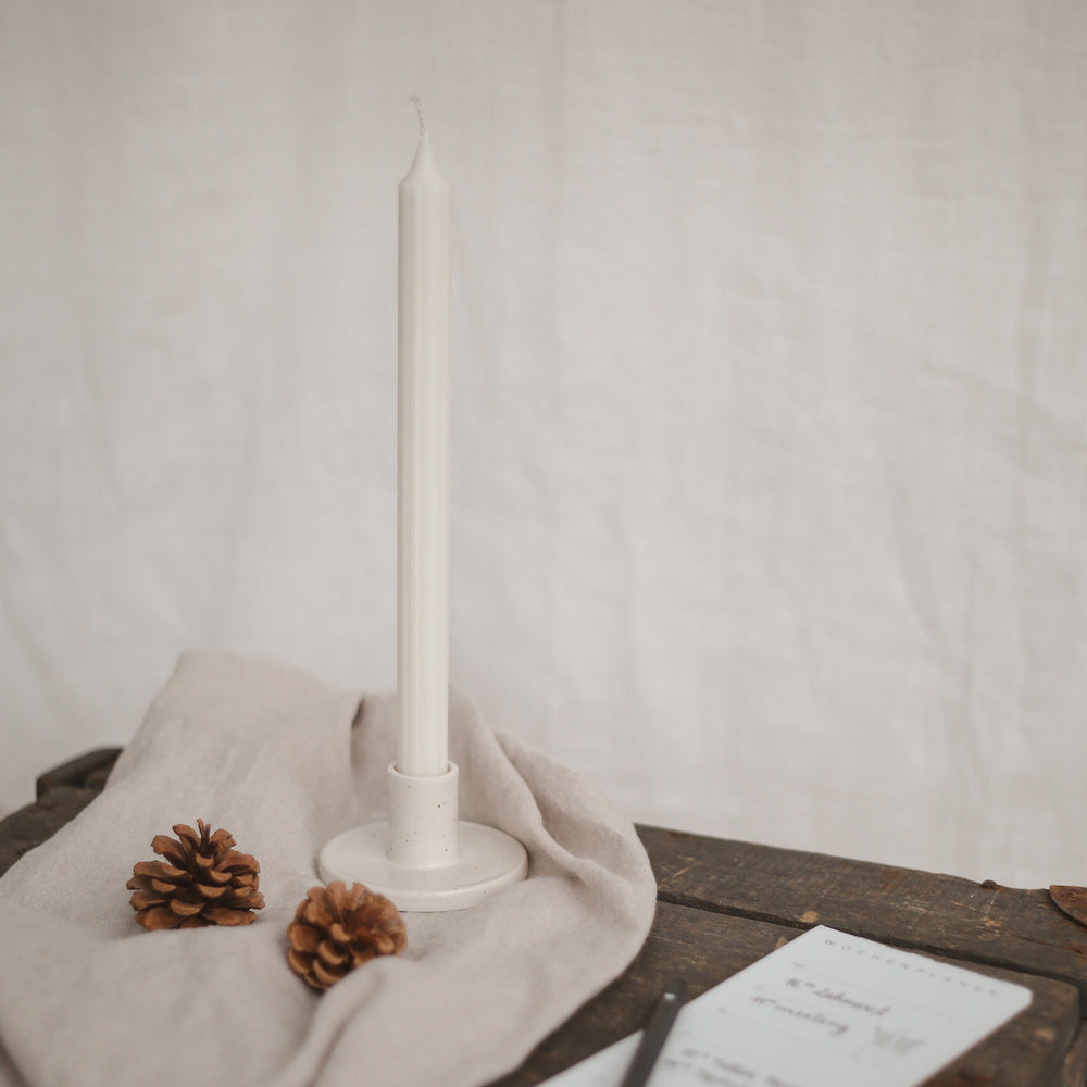 Stabkerzen weiß im 4er Set | Eulenschnitt 