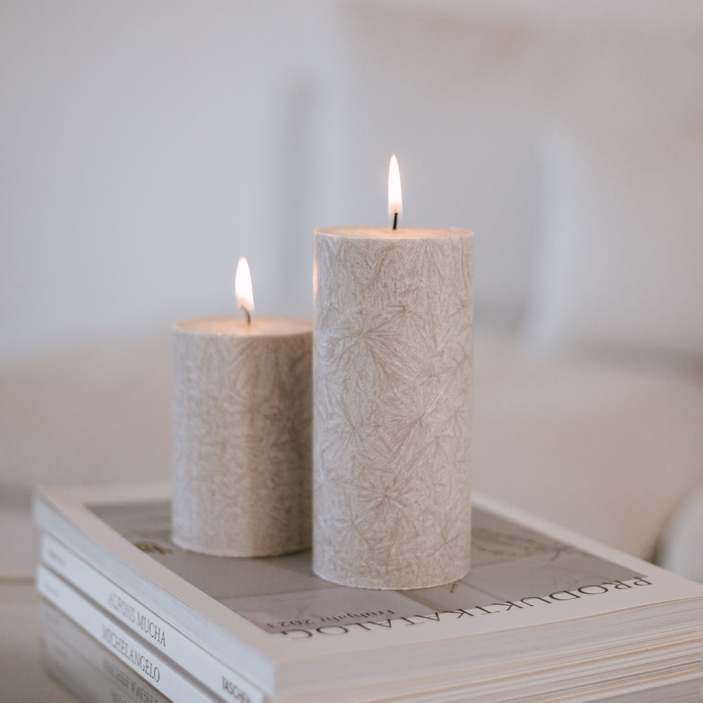 Blockkerze Olive 70x150 grau | Eulenschnitt 