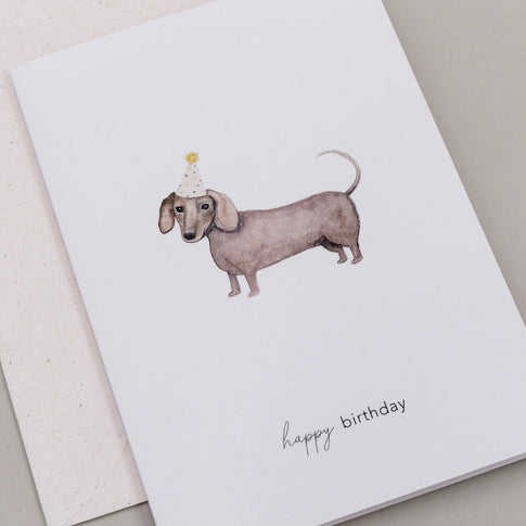 Klappkarte Geburtstagsdackel | Eulenschnitt 