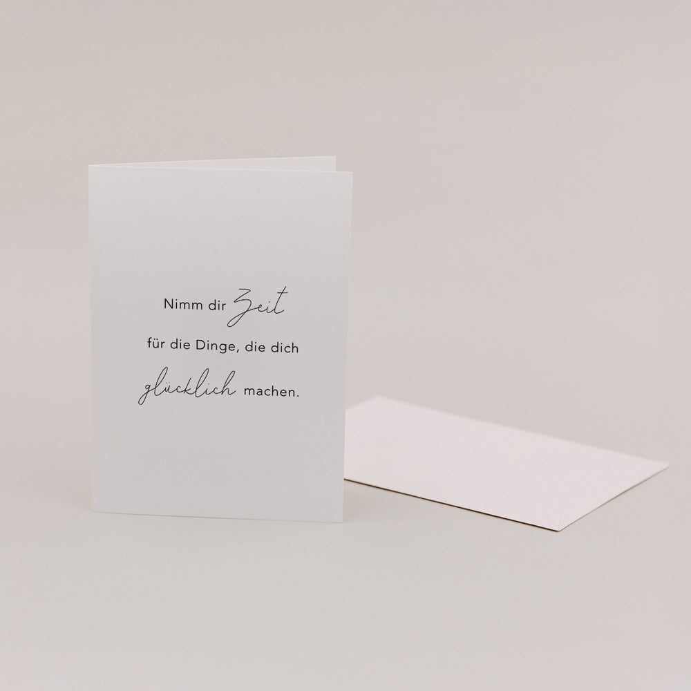 Klappkarte Nimm dir Zeit | Eulenschnitt 